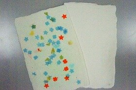 画像：手すきハガキをつくろう2