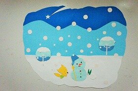 2月の壁面飾りの画像