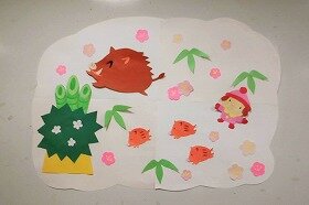 画像:1月の壁面装飾