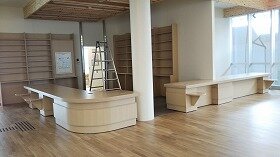 画像：1階のカウンターです。