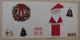 冬がテーマの壁面装飾の画像