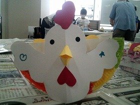 写真2：完成したにわとりのおやこ