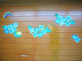 写真2：紫陽花とカタツムリの装飾