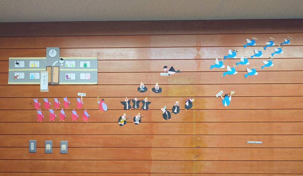 画像2：鳥たちのバードスクールの卒業式の様子。