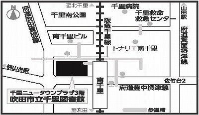 千里図書館の地図の画像